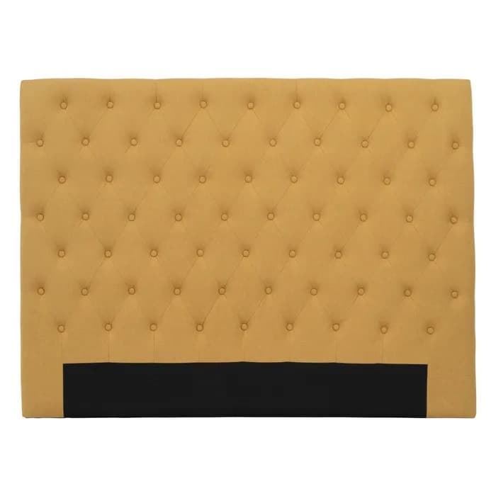 Cabecero dormitorio mostaza madera 162x10x120 cm - Imagen 1