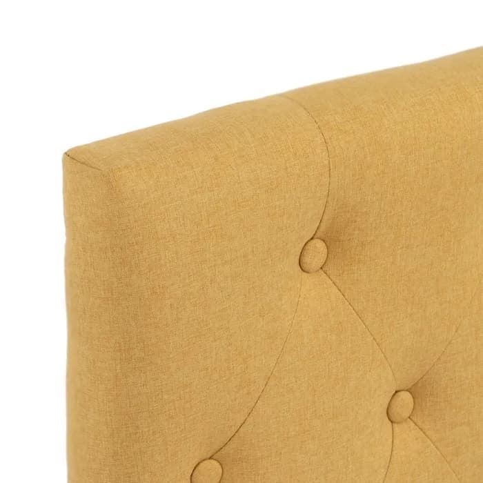 Cabecero dormitorio mostaza madera 162x10x120 cm - Imagen 3