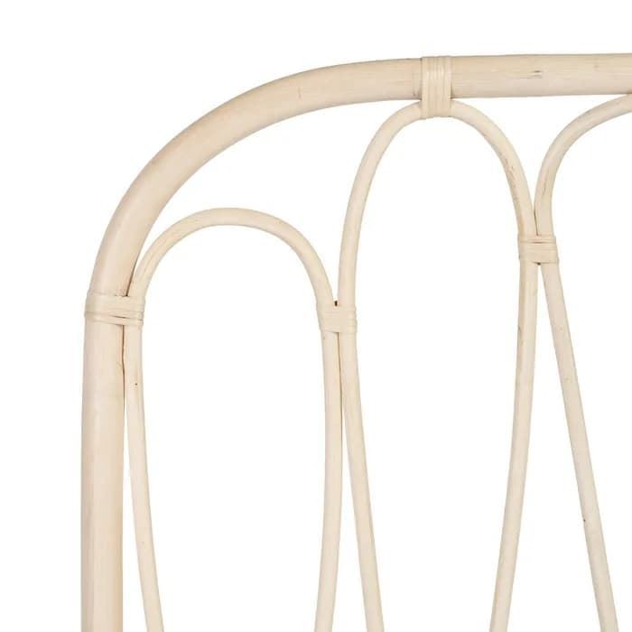 Cabecero dormitorio natural ratán 160x3x125 cm - Imagen 2