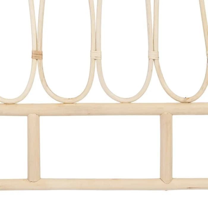 Cabecero dormitorio natural ratán 160x3x125 cm - Imagen 3