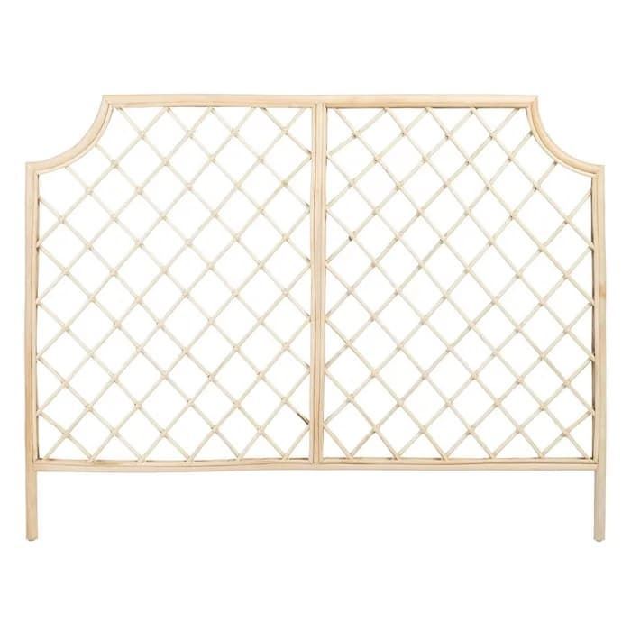 Cabecero dormitorio natural ratán 160x3x125 cm - Imagen 1