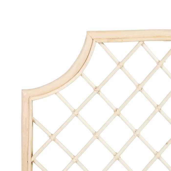 Cabecero dormitorio natural ratán 160x3x125 cm - Imagen 2