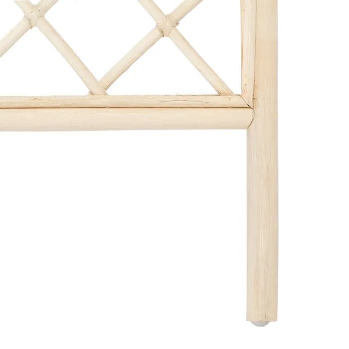Cabecero dormitorio natural ratán 160x3x125 cm - Imagen 5
