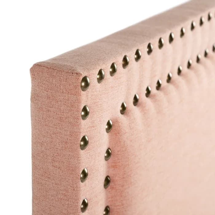 Cabecero dormitorio rosa tejido-madera 100x8x120 cm - Imagen 2