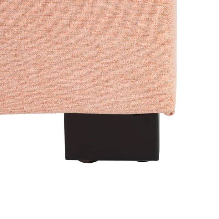 Cabecero dormitorio rosa tejido-madera 100x8x120 cm - Imagen 5