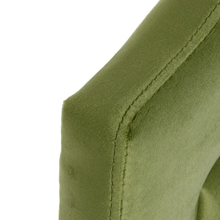 Cabecero dormitorio tejido verde 160x7x78 cm - Imagen 2