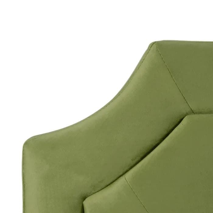 Cabecero dormitorio tejido verde 160x7x78 cm - Imagen 4
