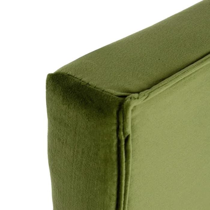 Cabecero dormitorio verde tejido 160x7x64 cm - Imagen 2