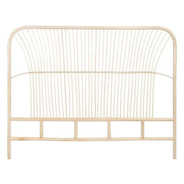 Cabecero natural ratán dormitorio 160x3x125 cm - Imagen 1