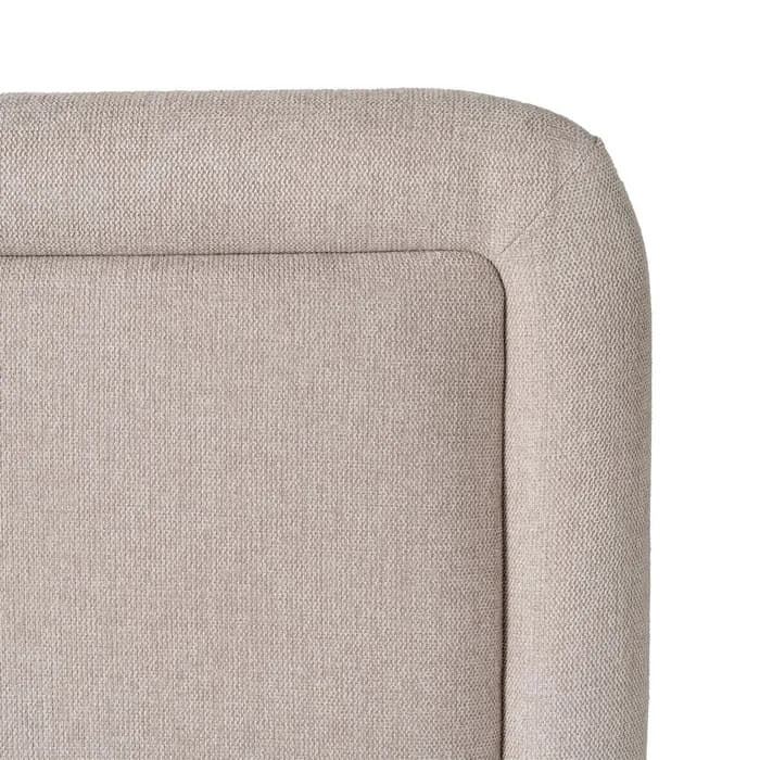 Cama beige tejido dormitorio 160 x 217 x 107 cm - Imagen 2