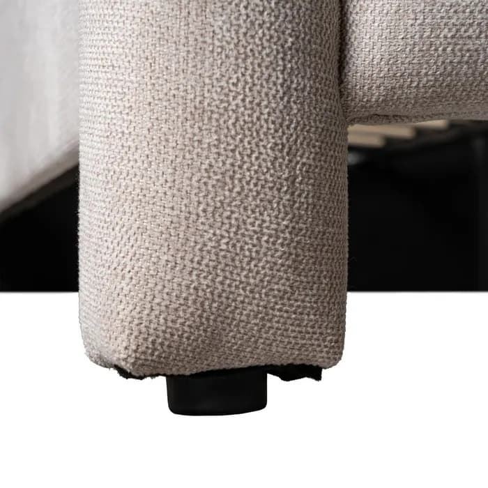 Cama beige tejido dormitorio 160 x 217 x 107 cm - Imagen 6