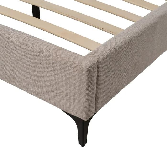 Cama beige tejido dormitorio 163 x 215 x 93 cm - Imagen 11