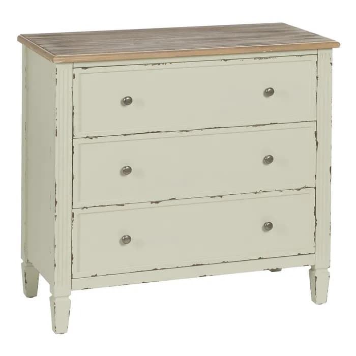 Cómoda beige madera 90x42x85 cm - Imagen 1