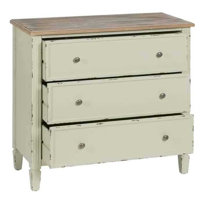 Cómoda beige madera 90x42x85 cm - Imagen 2