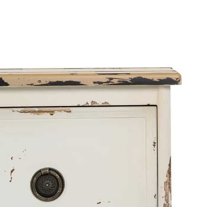 Cómoda blanco rozado madera 105x50x87.50 cm - Imagen 4