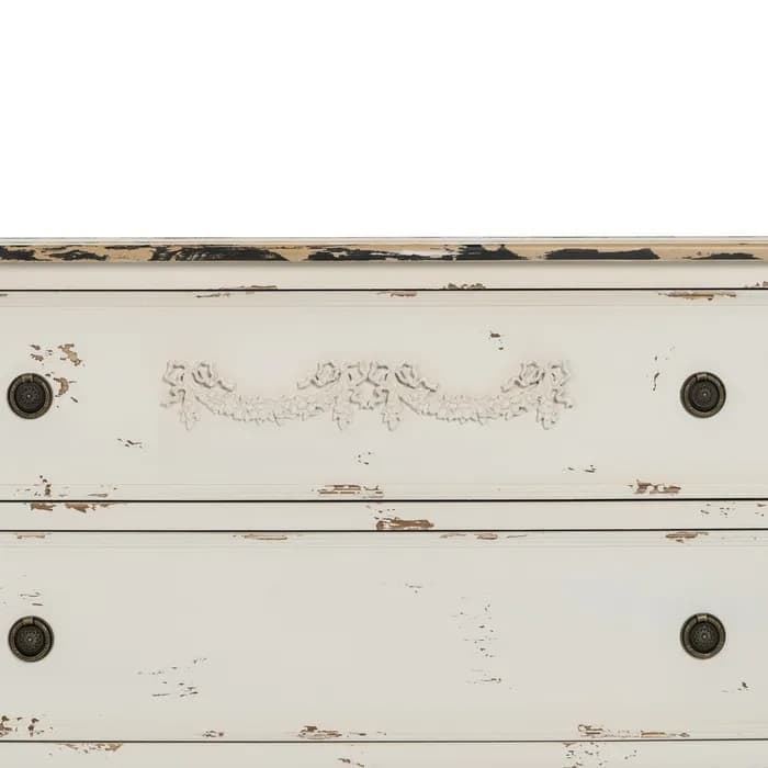 Cómoda blanco rozado madera 105x50x87.50 cm - Imagen 5