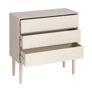 Cómoda crema DM dormitorio 75 x 35 x 75 cm - Imagen 2