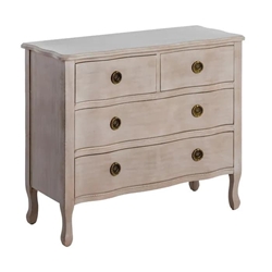 Cómoda marrón claro madera de abeto 93 x 38 x 78 cm - Imagen 1