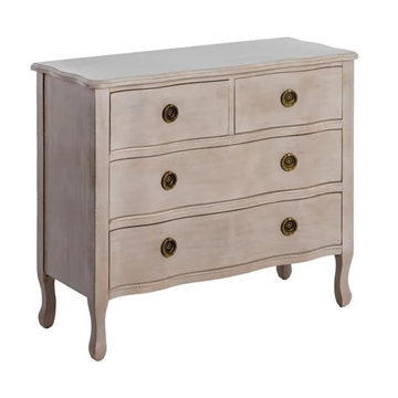 Cómoda marrón claro madera de abeto 93 x 38 x 78 cm - Imagen 1
