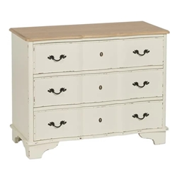 Cómoda natural-crema madera 100x45x80 cm - Imagen 1