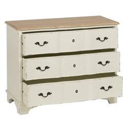 Cómoda natural-crema madera 100x45x80 cm - Imagen 2