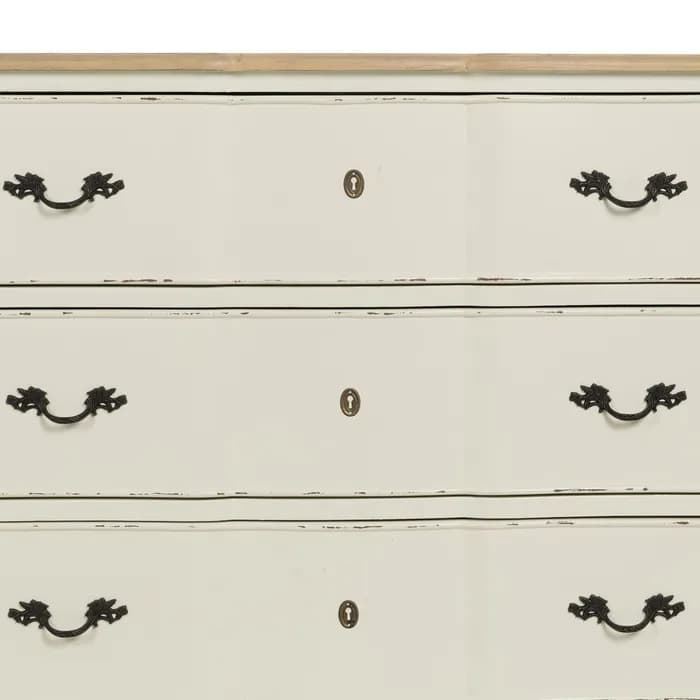 Cómoda natural-crema madera 100x45x80 cm - Imagen 5