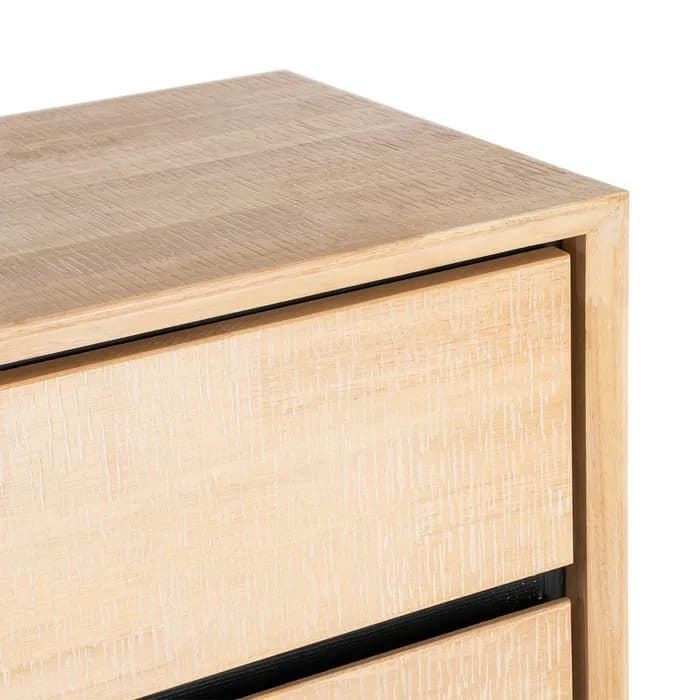 Cómoda natural-negro madera-metal 99,50 x 40 x 87 cm - Imagen 3
