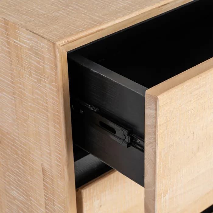 Cómoda natural-negro madera-metal 99,50 x 40 x 87 cm - Imagen 5