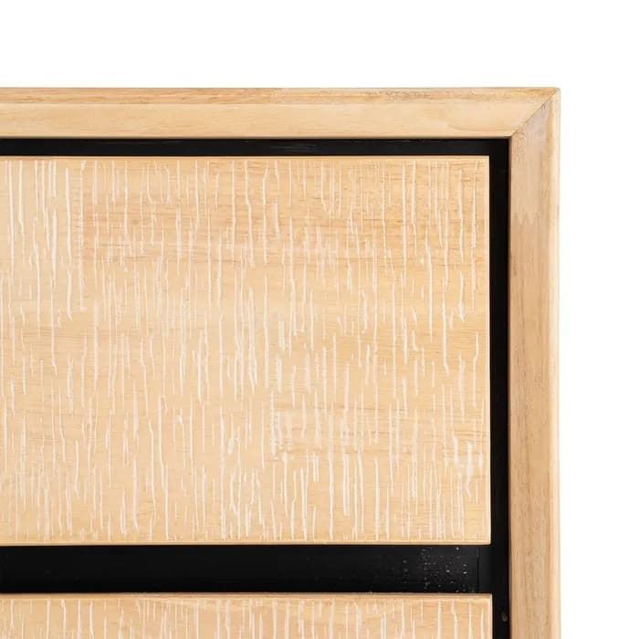 Cómoda natural-negro madera-metal 99,50 x 40 x 87 cm - Imagen 6