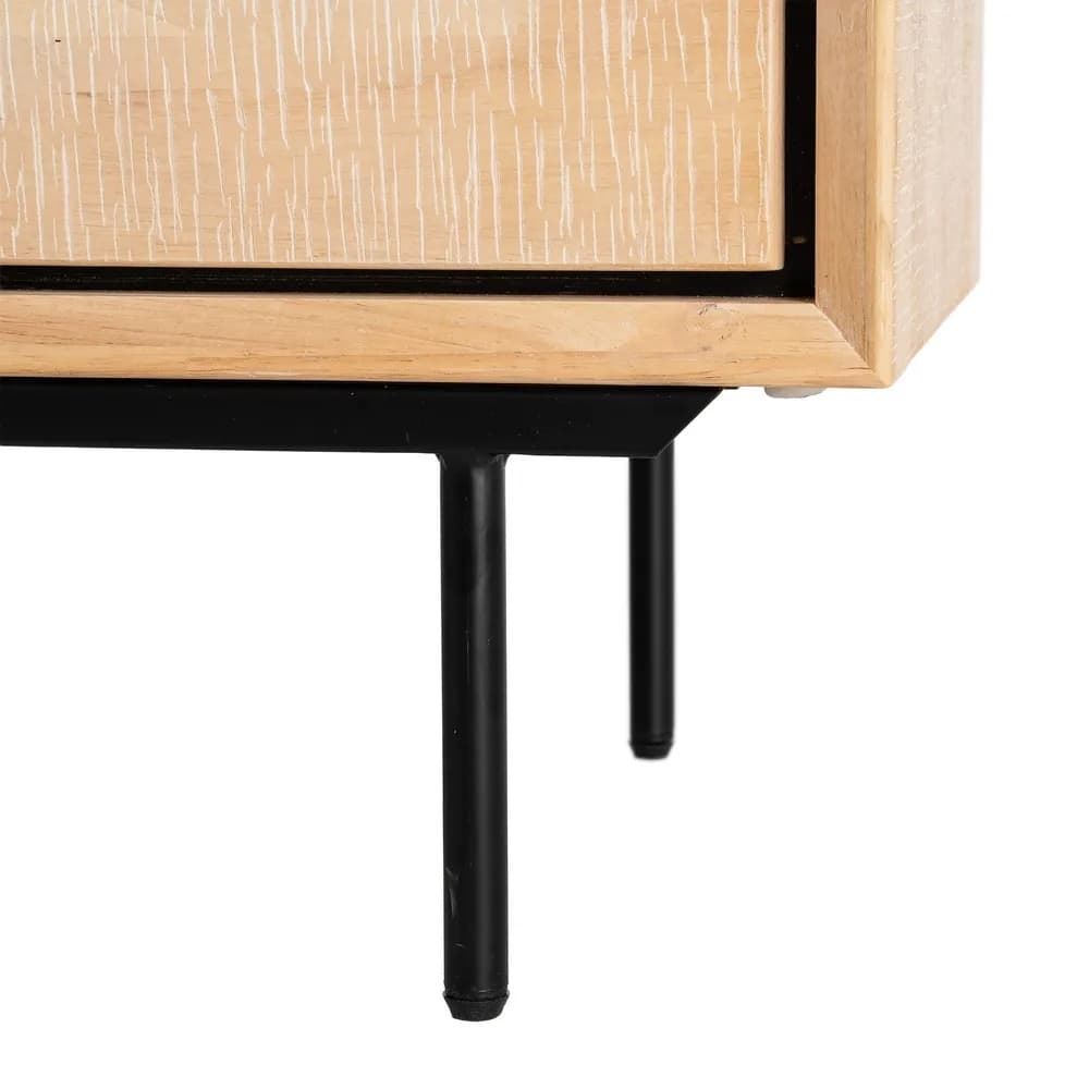 Cómoda natural-negro madera-metal 99,50 x 40 x 87 cm - Imagen 8