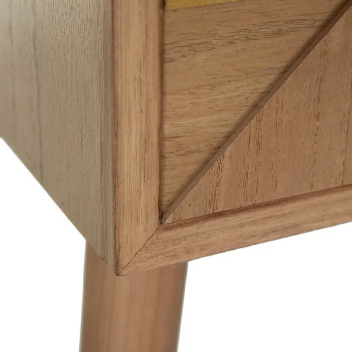 Cómoda natural-oro madera paulonia 80x40x79.50 cm - Imagen 5