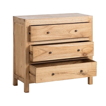 Cómoda ntural madera mindi dormitorio 90 x 40 x 85 cm - Imagen 2