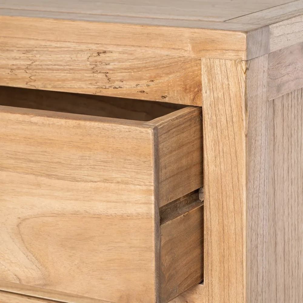 Cómoda ntural madera mindi dormitorio 90 x 40 x 85 cm - Imagen 3
