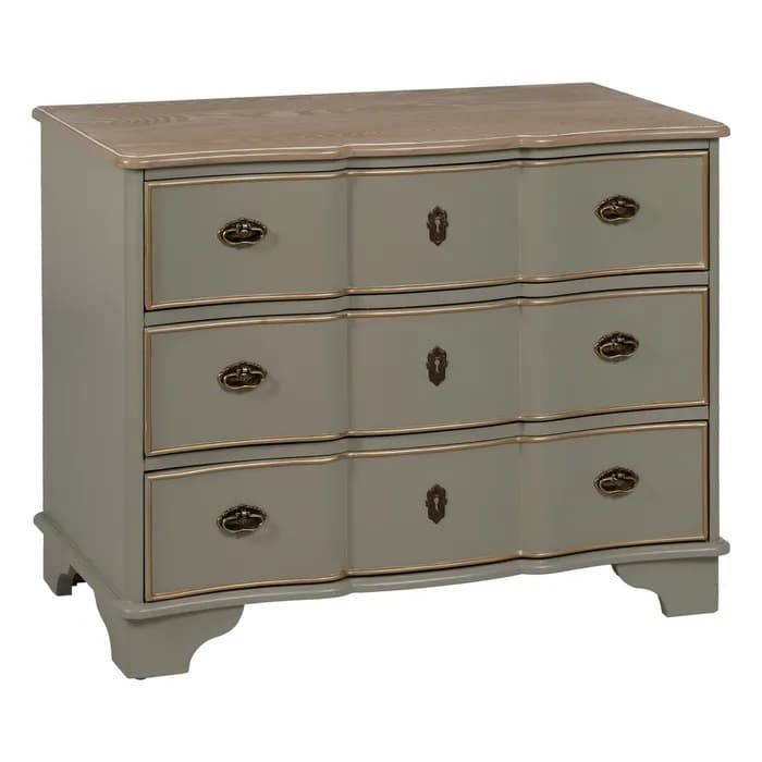 Cómoda taupe madera 100x50x80 cm - Imagen 1