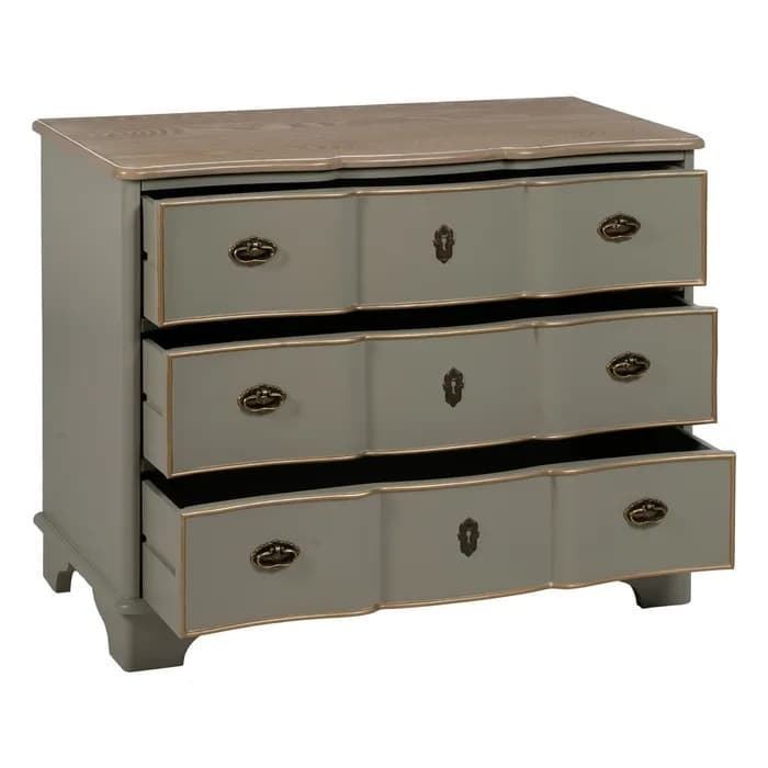 Cómoda taupe madera 100x50x80 cm - Imagen 2