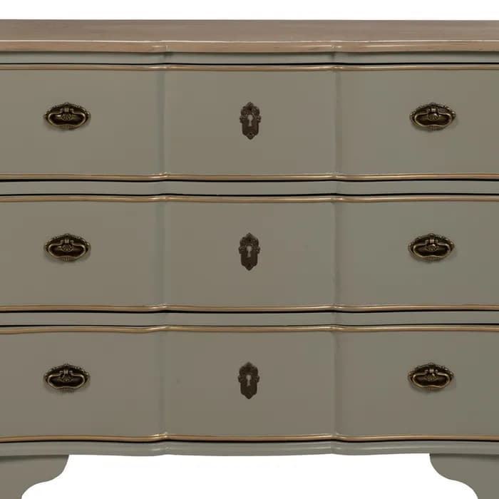 Cómoda taupe madera 100x50x80 cm - Imagen 4