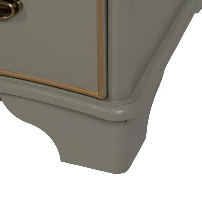 Cómoda taupe madera 100x50x80 cm - Imagen 8