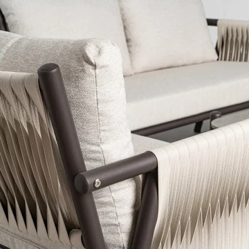 Conjunto jardín Cala acero-rattán PE 1 cm - Imagen 2