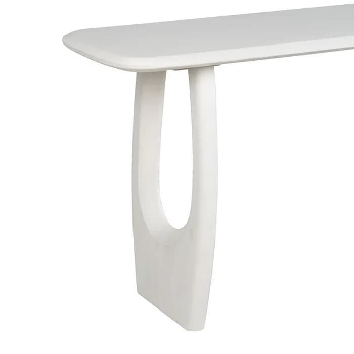 Consola blanco rozado madera de acacia 130 x 46 x 76 cm - Imagen 4