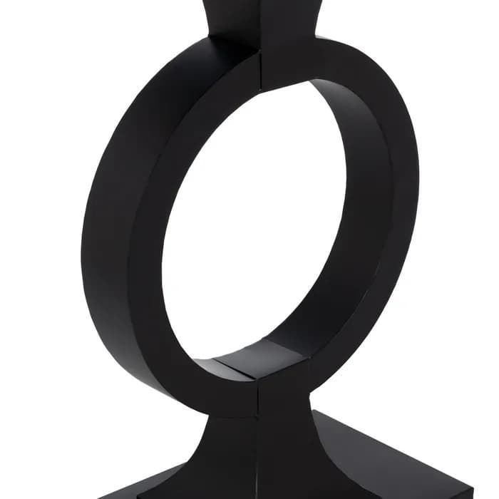 Consola negro metal-cristal 90 x 32 x 80 cm - Imagen 2