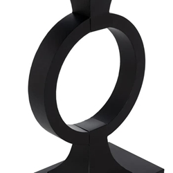 Consola negro metal-cristal 90 x 32 x 80 cm - Imagen 2