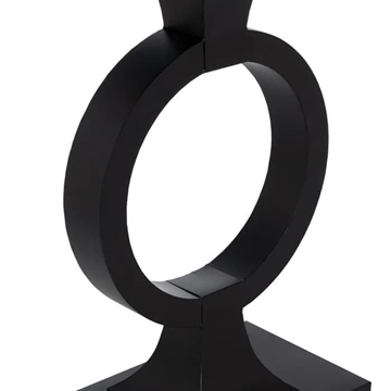 Consola negro metal-cristal 90 x 32 x 80 cm - Imagen 2