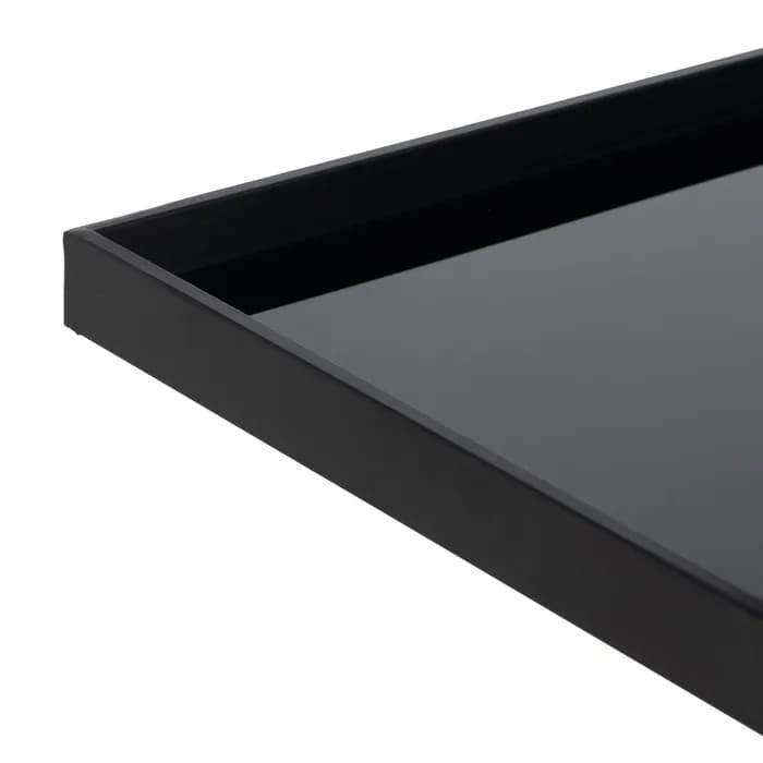 Consola negro metal-cristal 90 x 32 x 80 cm - Imagen 3