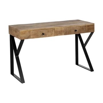 Escritorio marrón-negro madera-metal 120 x 50 x 77 cm - Imagen 1