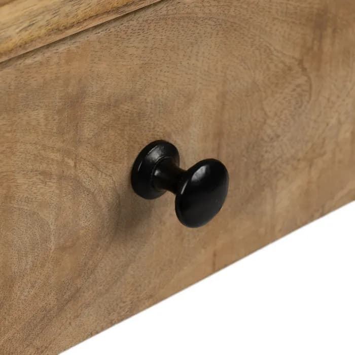 Escritorio marrón-negro madera-metal 120 x 50 x 77 cm - Imagen 5