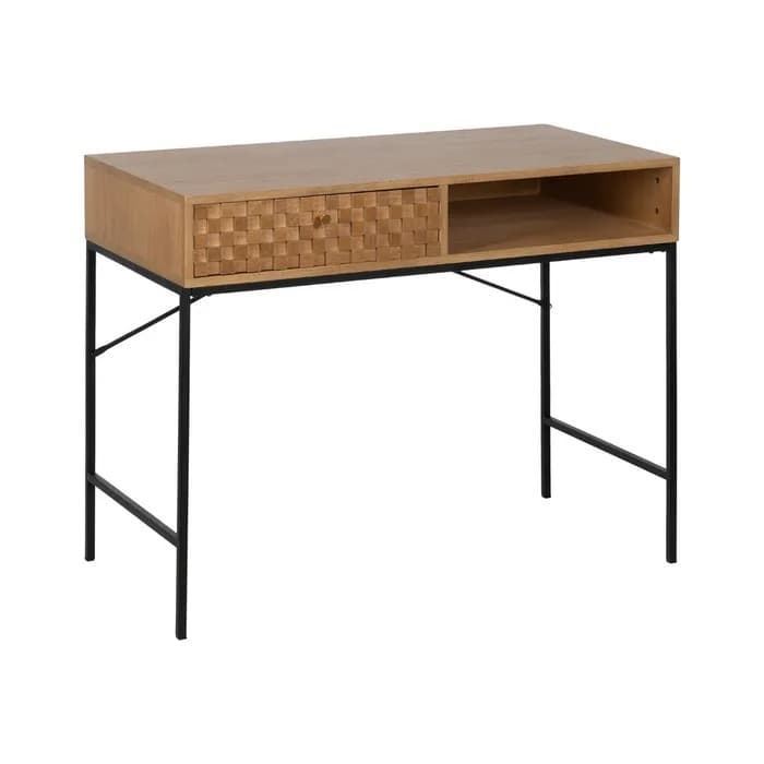 Escritorio natural DM/madera 96x48x75.50 cm - Imagen 1