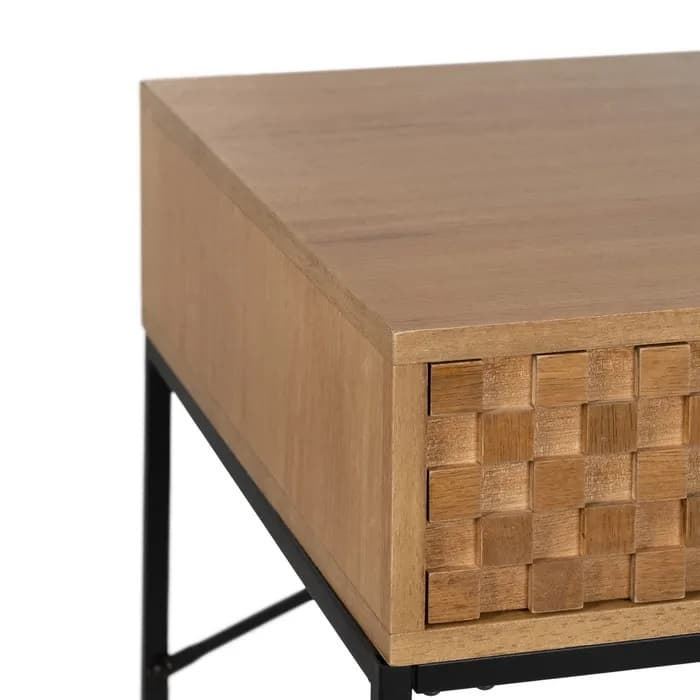 Escritorio natural DM/madera 96x48x75.50 cm - Imagen 3