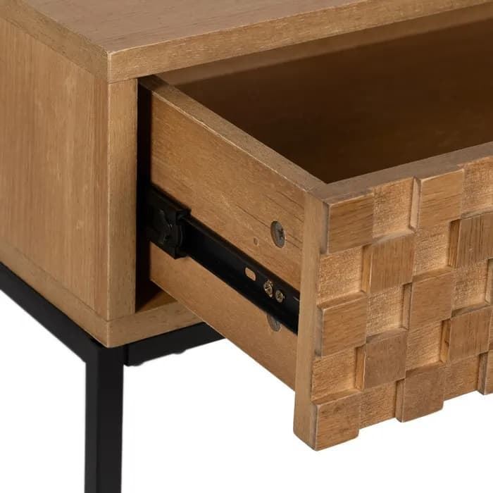 Escritorio natural DM/madera 96x48x75.50 cm - Imagen 4