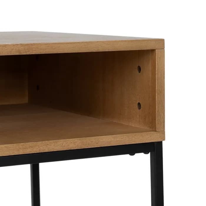 Escritorio natural DM/madera 96x48x75.50 cm - Imagen 6