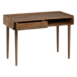 Escritorio natural madera de mango 110x50x76 cm - Imagen 2